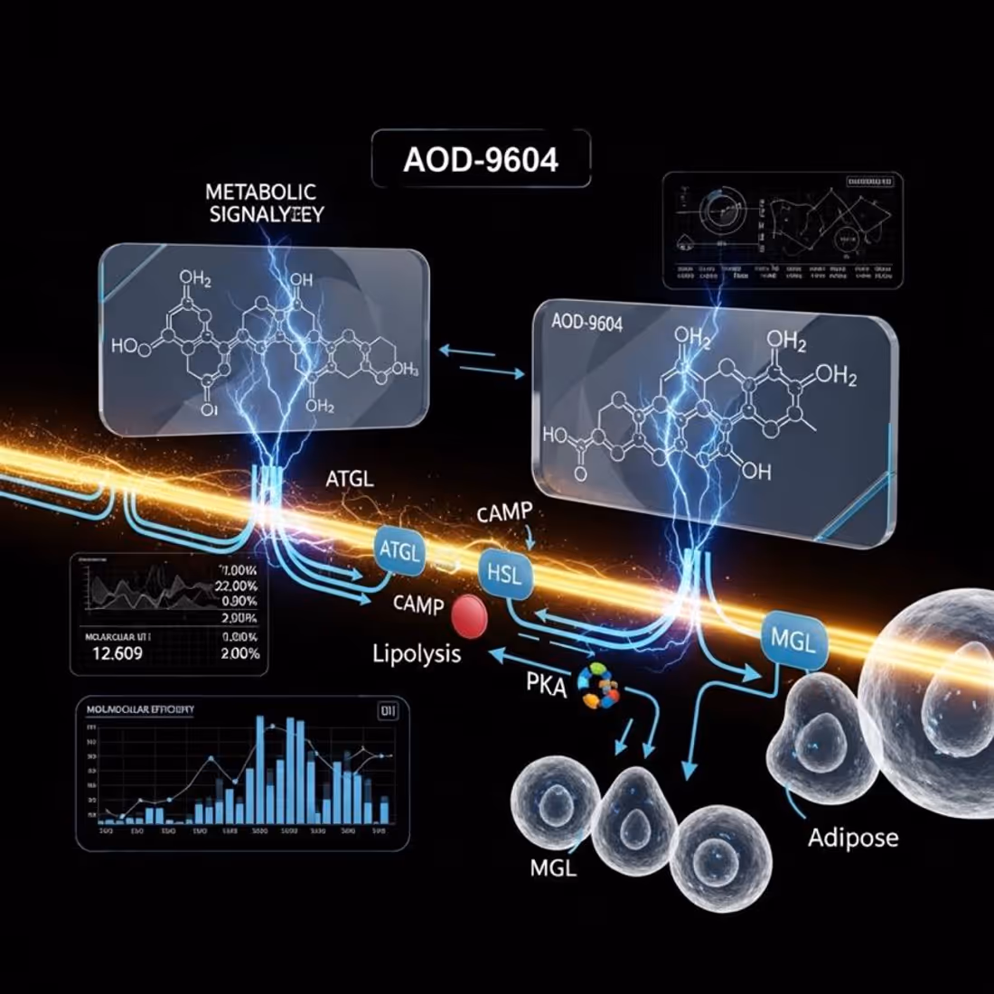 AOD-9604 — illustration de dossier de recherche
